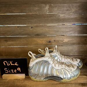 Womens Nike Foamposite‎ One Retro Chrome Basketball Sneakers Shoes Size 9 M